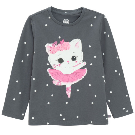 Тениска с дълъг ръкав, цвят: Черен