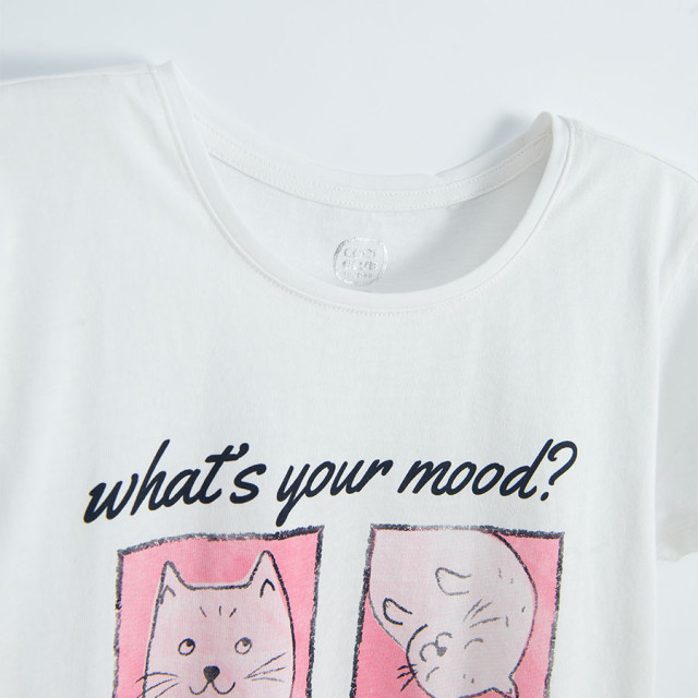 Тениска с къс ръкав, цвят: Бял