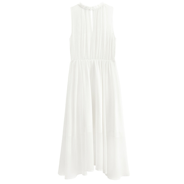 Рокля без ръкав, цвят: Бял