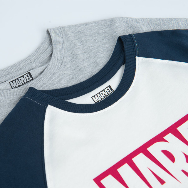 Тениска с дълъг ръкав 2бр. MARVEL COMICS, цвят: Микс