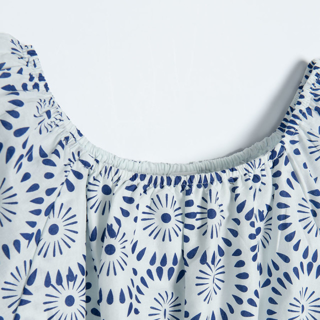 Рокля с къс ръкав, цвят: Кремав