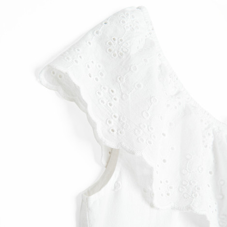 Рокля без ръкав, цвят: Бял