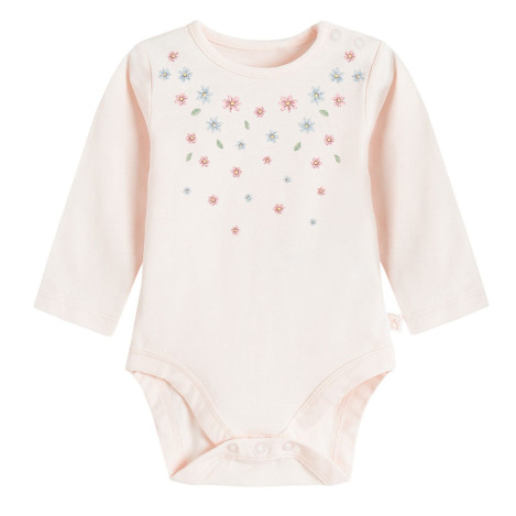 Боди с дълъг ръкав, цвят: Розов