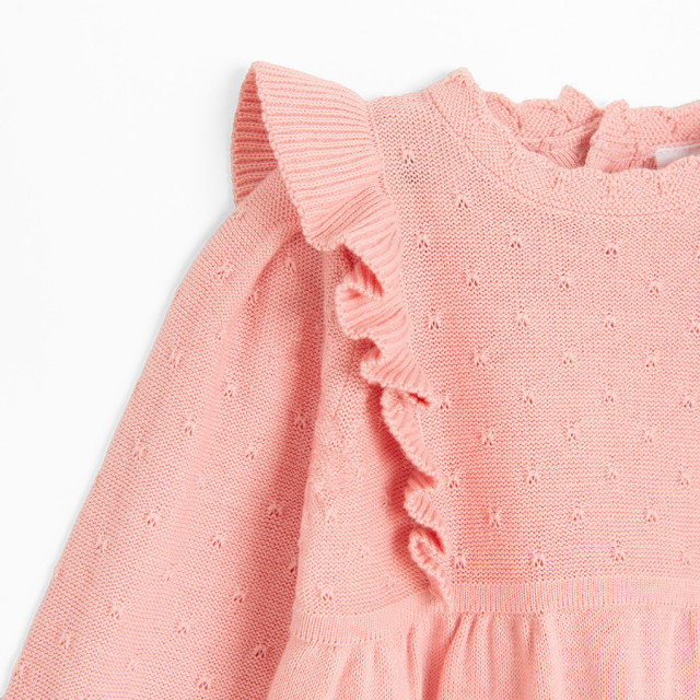 Рокля с дълъг ръкав, цвят: Розов