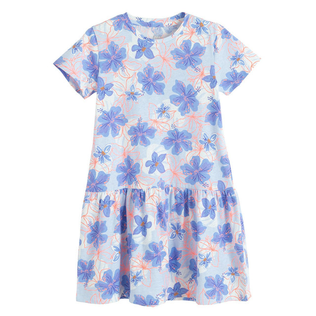 Рокля с къс ръкав, цвят: Син