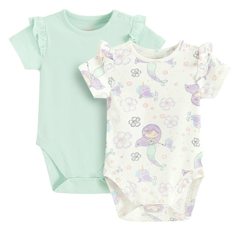 Боди с къс ръкав 2бр., цвят: Микс