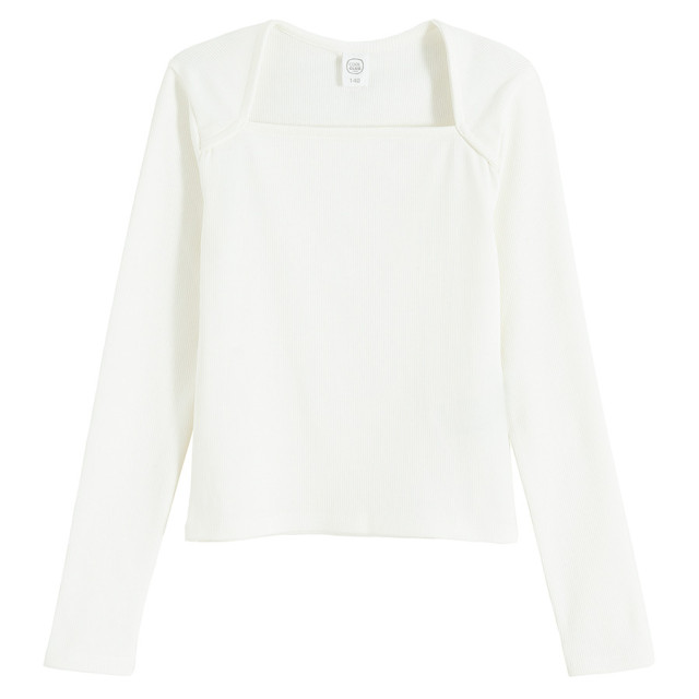 Тениска с дълъг ръкав, цвят: Бял